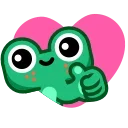 Video sticker 👍 Froggo In Love