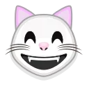 Video sticker 😸 White cat emoji