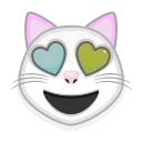 Video sticker 😻 White cat emoji