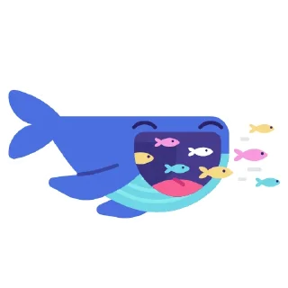Video sticker 🍣 whale @Xstickers