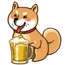 Sticker 🍺 Shibainu