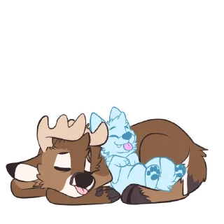 Sticker 🛌 Deer Stickers by Pulexart.com