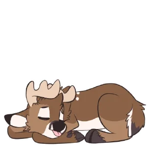 Video sticker 🛏 Deer Stickers by Pulexart.com