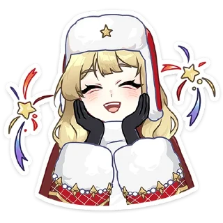 Sticker ☺️ @tgsticker Новогодний посыльный Аня