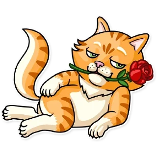 Sticker 🌹 Striped Cat | @huickers