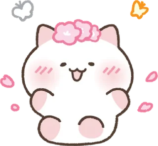 Sticker 💬 설렘폭발! 나의 아기 꽃냥이 By @KakaoEmoticon