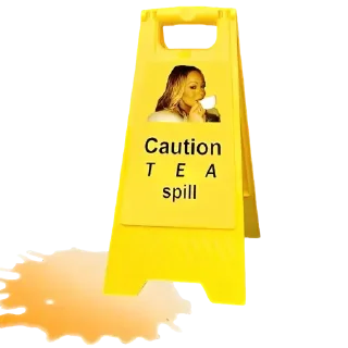 Sticker ☕ Caution - Tea Spillage