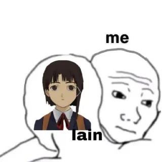 Sticker 📺 📺 ༉‧ Let's all love Lain @an1meshn4yawik1pedia