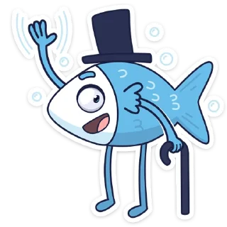 Sticker 👋 mr. Fish :: @AuthorStickers