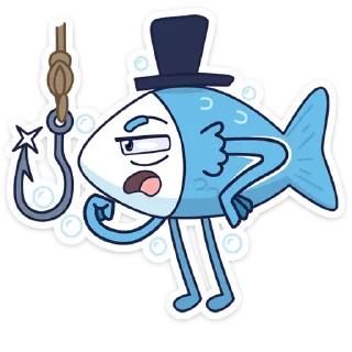 Video sticker 🤔 mr. Fish :: @AuthorStickers