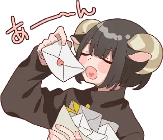 Sticker 💌 Sheep and black goat :: @line_stickers