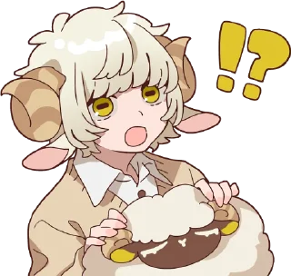 Sticker ⁉️ Sheep and black goat :: @line_stickers