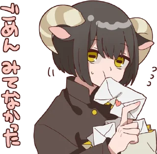 Sticker 💌 Sheep and black goat :: @line_stickers