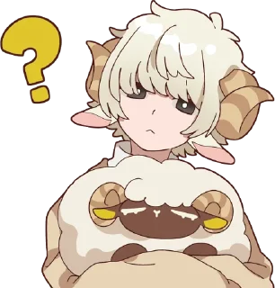 Sticker ❔ Sheep and black goat :: @line_stickers