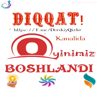 Sticker ✅ Asqarov060 | @DerskiyQizlar Kanali uchun