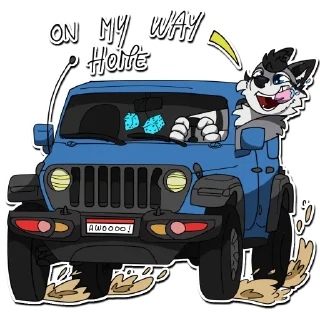 Sticker 🚙 Huskers Husky