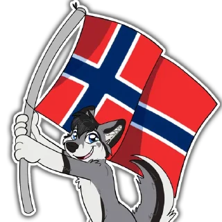 Sticker 🇳🇴 Huskers Husky