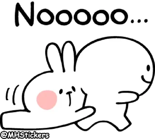 Sticker 🥺 @MHStickers Spoiled Rabbit Onomatopee