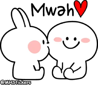 Sticker 😘 @MHStickers Spoiled Rabbit Onomatopee