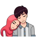 Sticker 😊 🤡 Couple Hijab 🧕 ~ by @RoTeY 🤡