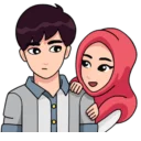 Video sticker 😕 🤡 Couple Hijab 🧕 ~ by @RoTeY 🤡