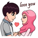 Sticker ❤️ 🤡 Couple Hijab 🧕 ~ by @RoTeY 🤡