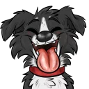 Sticker 👅 Vin the Bordeaux Collie