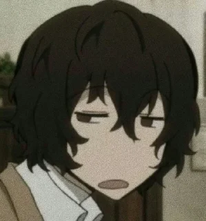 Video sticker 😒 Dazai from anime "Bungo Stray Dogs"