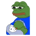 Sticker 🍼 Pepe And Feels Guy