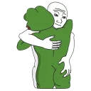 Sticker 👬 Pepe And Feels Guy