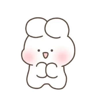 Video sticker 💬 행복한 슈크림 토끼 슈야 6 By @KakaoEmoticon