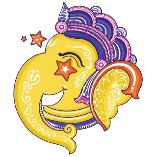 Sticker 🤩 Funky Pattachitra Ganesha