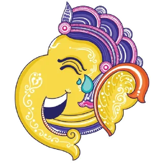 Video sticker 😂 Funky Pattachitra Ganesha