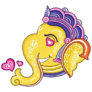 Sticker 😍 Funky Pattachitra Ganesha