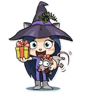 Sticker 🎁 Kitty the Witch