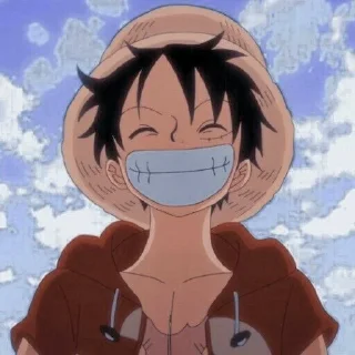 Sticker 😁 Luffy @animecuteth