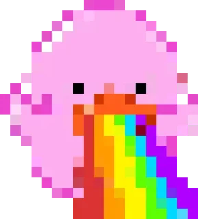 Sticker 🤮 Rofl 8-bit Duck