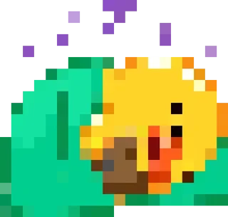 Sticker 😴 Rofl 8-bit Duck