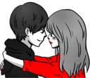 Sticker ❤ Manga couple in love - Special Edition