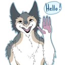 Sticker ✋ Quartz The Sergal (@lunanight2)