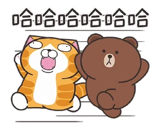Video sticker ⭐️ Lan Lan Cat × BROWN & FRIENDS Stickers @moe_sticker_bot