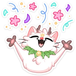 Sticker 🥳 Новогодняя Котострофа :: @stickroom