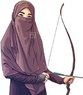 Sticker 🏹 hijab-tyan