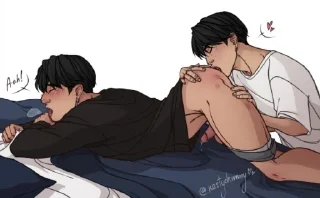 Sticker 🔞 Чигуки ❤️♥🖤