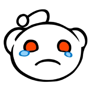 Sticker 😢 Reddit stickers.