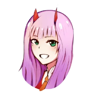 Sticker 😀 Zero Two - @Anime_Stickers_Pack