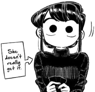 Sticker ❓ Komi Shouko (by @LawrenceAstora)