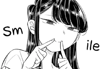 Sticker 🙂 Komi Shouko (by @LawrenceAstora)