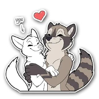 Sticker 🤗 Sam's stickers (Nik raccoon)