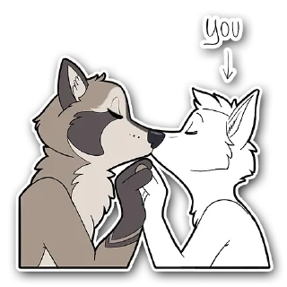 Video sticker 💋 Sam's stickers (Nik raccoon)